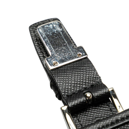 Prada Triangle Logo Plate Saffiano Shoulder Bag
