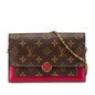 Louis Vuitton Portefeuille Floral Monogram Leather Chain Shoulder Bag
