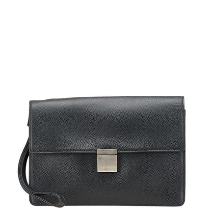 Louis Vuitton Selenga Taiga Leather Clutch Bag