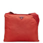 Prada Triangle Logo Plate Nylon Shoulder Bag