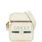 Gucci Logo Print Leather Shoulder Bag