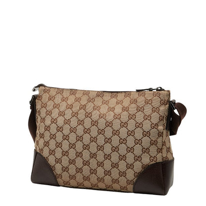 Gucci GG Canvas Shoulder Bag Canvas Leather