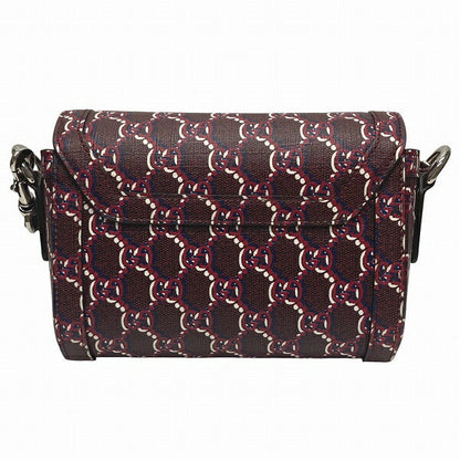 Gucci Rosso Ancora Super Mini Shoulder GG Shadow Canvas Shoulder Bag