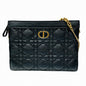 Dior Caro Zip Pouch Calfskin 2way Shoulder Bag