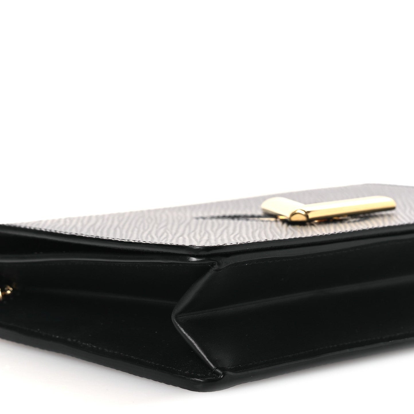 Epi Twist Belt Chain Wallet Black