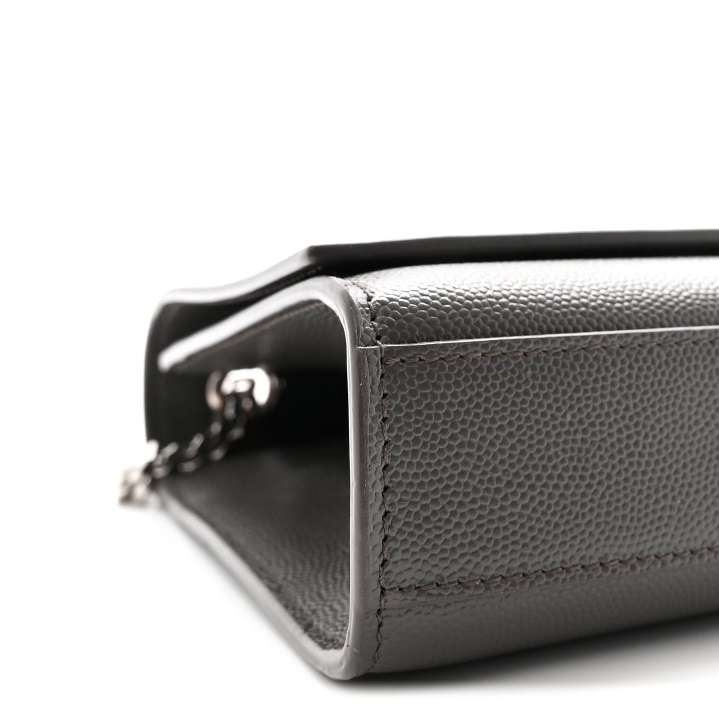 Grain De Poudre Medium Classic Monogram Kate Satchel Earth Grey