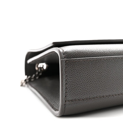 Grain De Poudre Medium Classic Monogram Kate Satchel Earth Grey