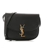 Smooth Calfskin Monogram Medium Kaia Satchel Black