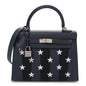 Epsom Tadelakt Chevre Mysore Casaque Etoilee Kelly Sellier 25 Ardoise Black Vert Peppermint