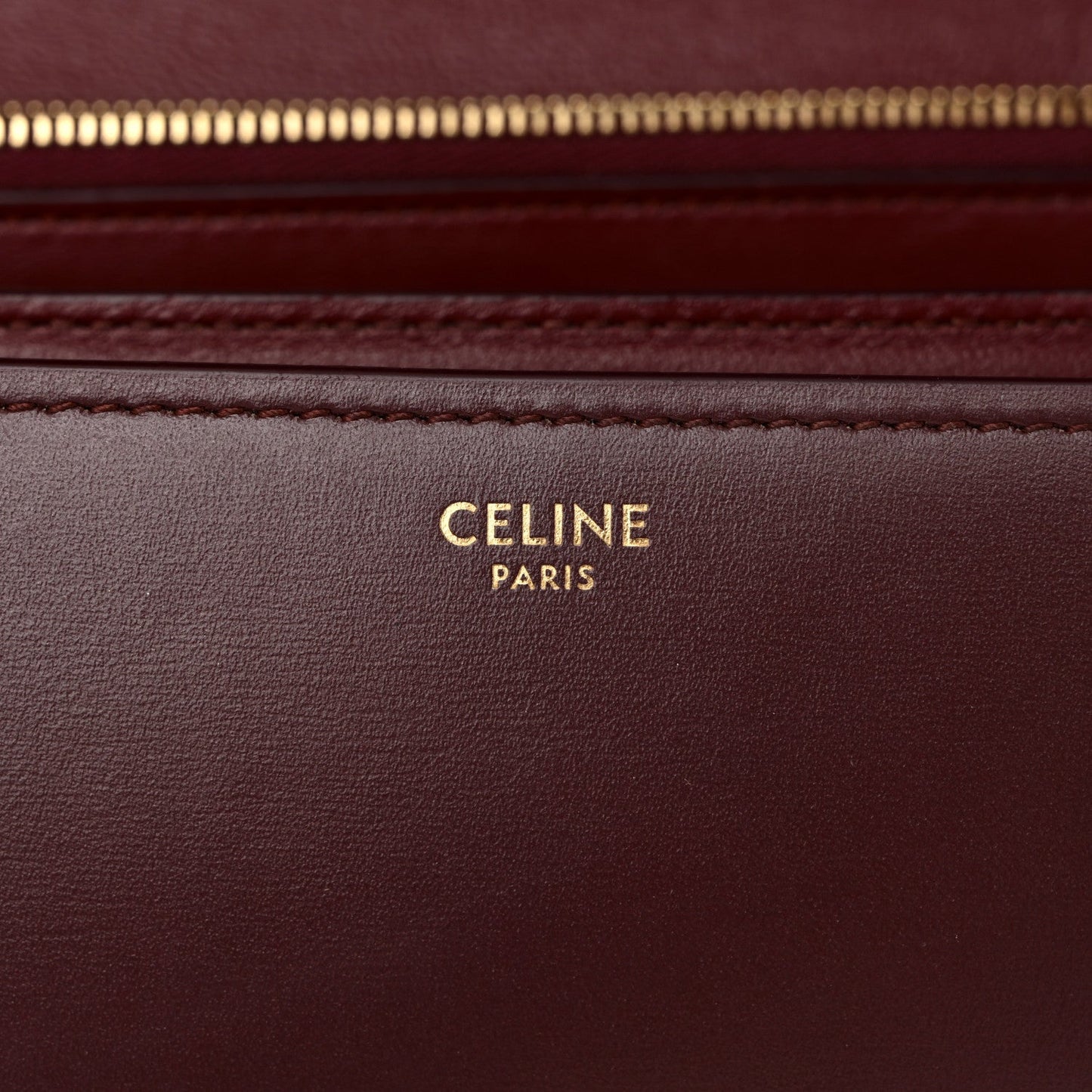 Box Calfskin Medium Classic Box Flap Bag Burgundy