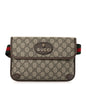 GG Supreme Monogram Neo Vintage Web Belt Bag Brown