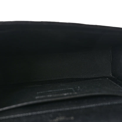 Grain De Poudre Textured Mixed Matelasse Triquilt Medium Monogram Monochrome Satchel Black