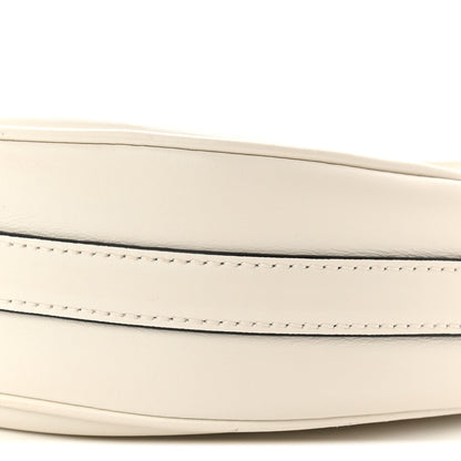 Soft Calfskin Small Arque Shoulder Bag White