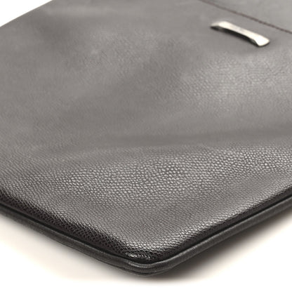 Stamped Calfskin Crossbody Bag Brown