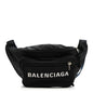 Recycled Sport Nylon Logo Embroidered Wheel Beltpack Black