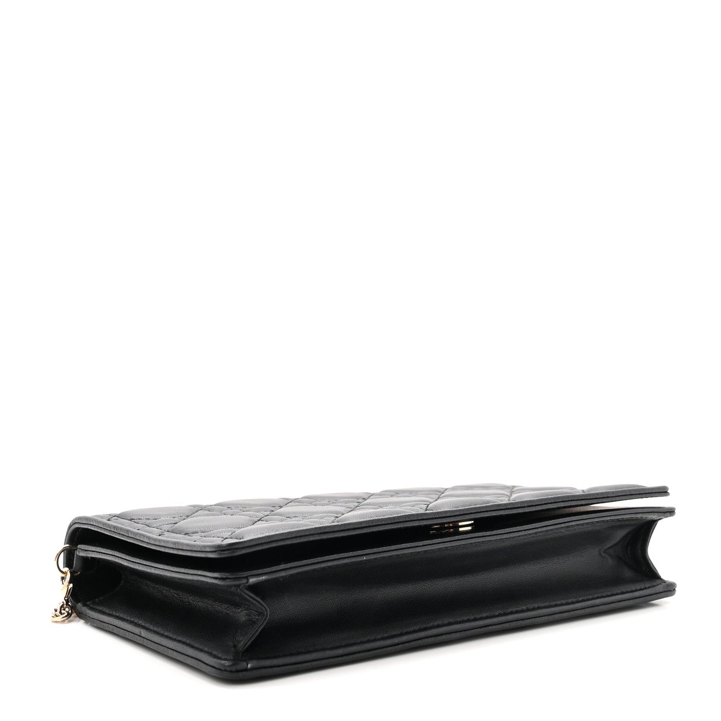 Lambskin Cannage Lady Dior Pouch Black