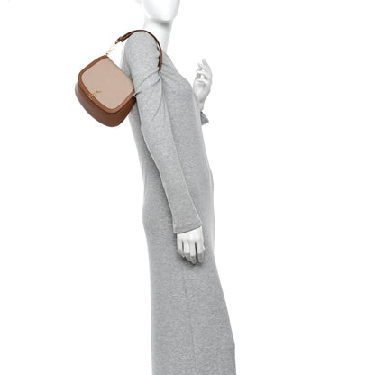 Canvas Calfskin Mini Voltaire Top Handle Bag Natural Tan