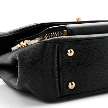 Caviar Quilted Medium Business Affinity Flap Black