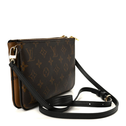Reverse Monogram Giant Double Zip Pochette