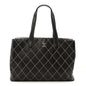 Calfskin Wild Stitch Large Tote Black