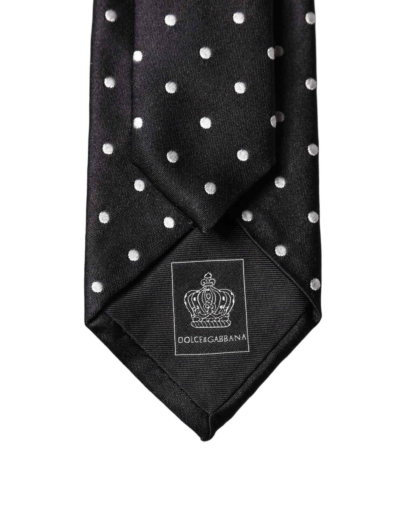 Dolce & Gabbana Black White Polka Dots Silk Adjustable Men NeckMen's Men's Tie