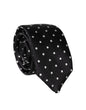 Dolce & Gabbana Black White Polka Dots Silk Adjustable Men NeckMen's Men's Tie