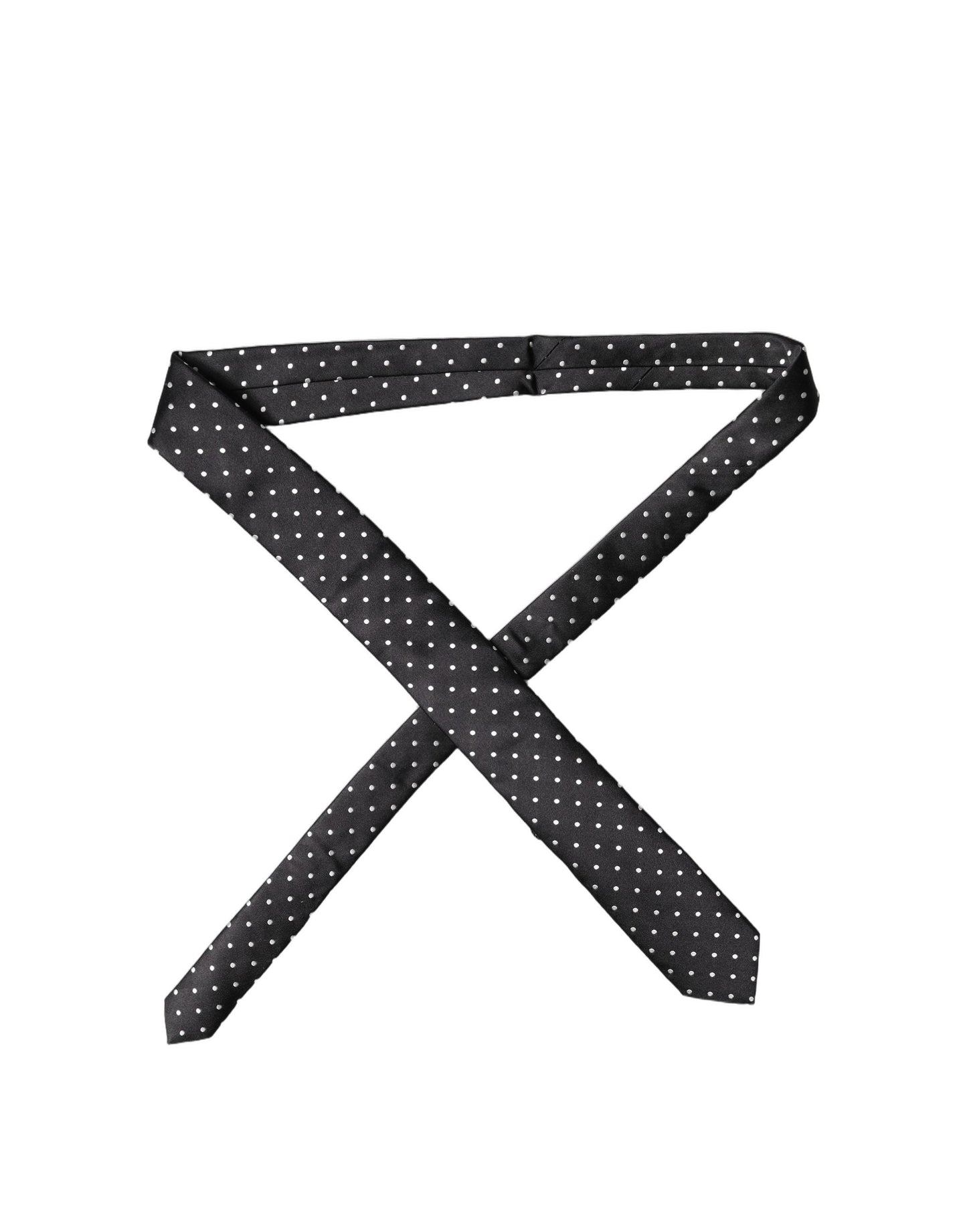 Dolce & Gabbana Black White Polka Dots Silk Adjustable Men NeckMen's Men's Tie