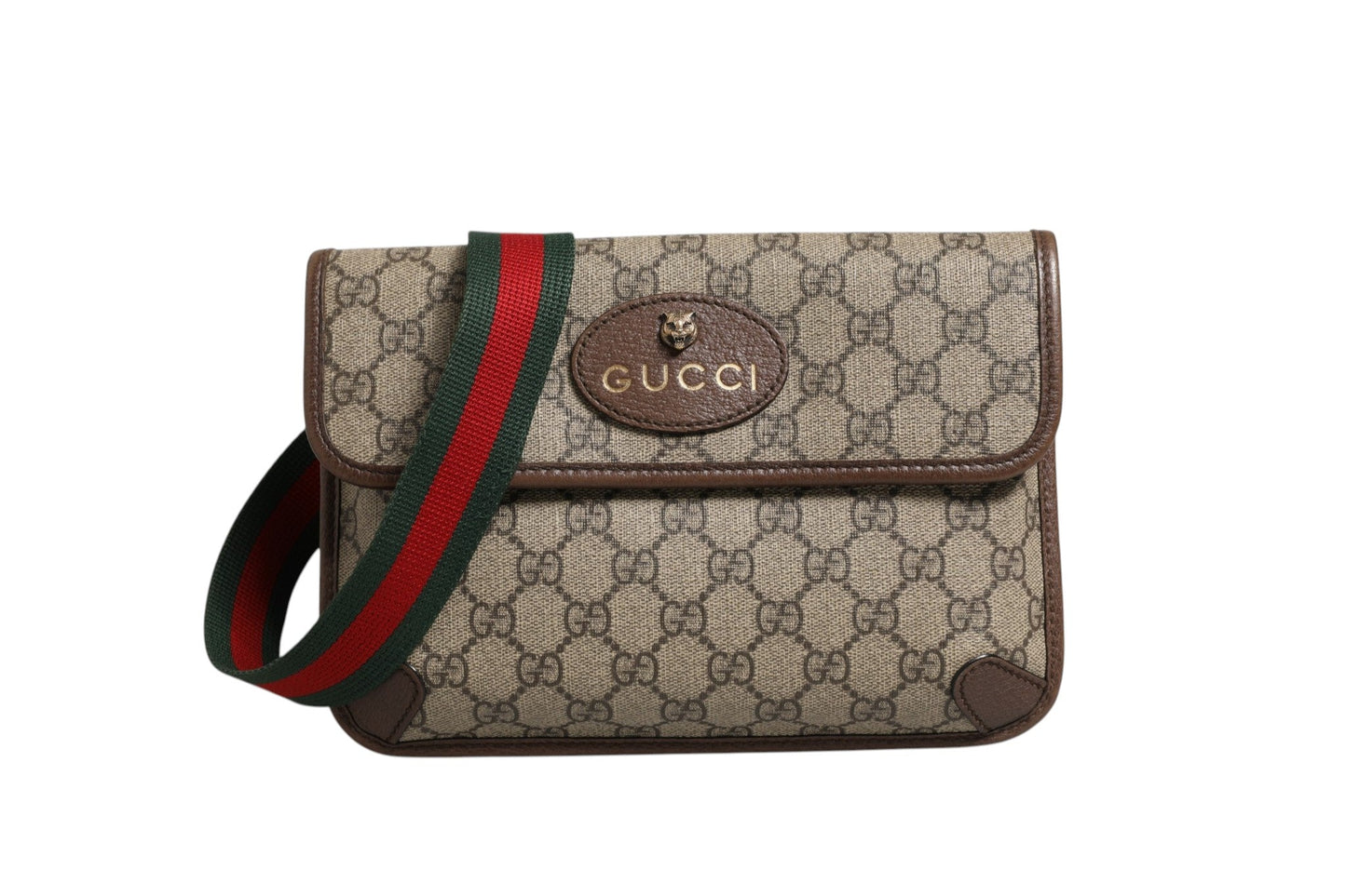 Gucci Supreme Monogram Neo Vintage Web Belt Bag Women's Brown (   )