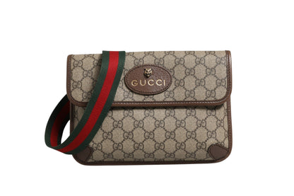 Gucci Supreme Monogram Neo Vintage Web Belt Bag Women's Brown (   )