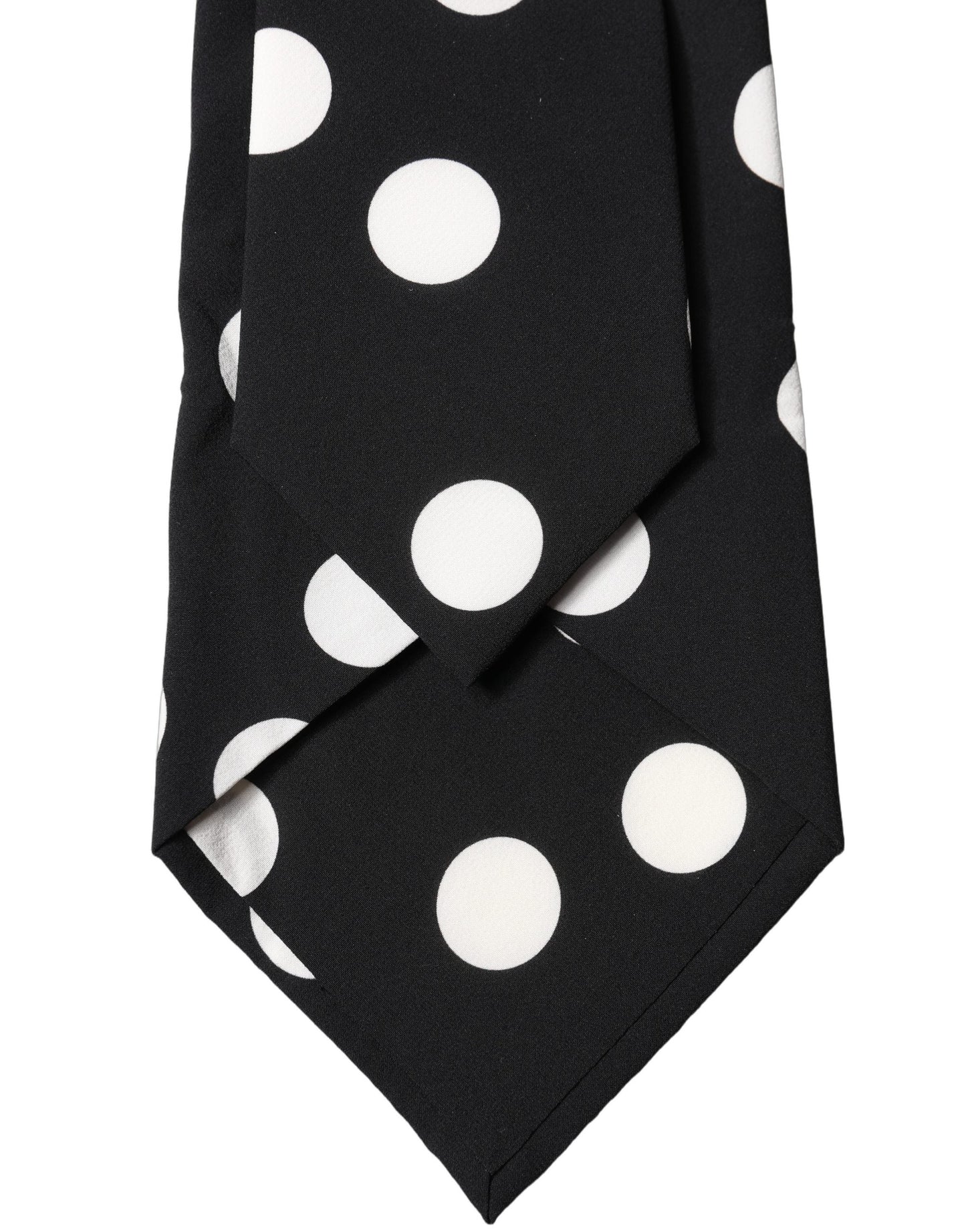 Dolce & Gabbana Black White Polka Dot Silk Adjustable Women NeckWomen's Women's Tie