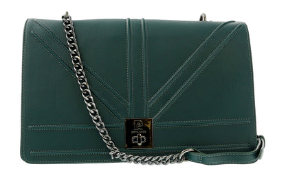 Pierre Cardin Teal Leather Medium Structured Shoulder Bag