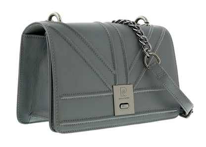 Pierre Cardin Grey Leather Large Structured Shoulder Bag