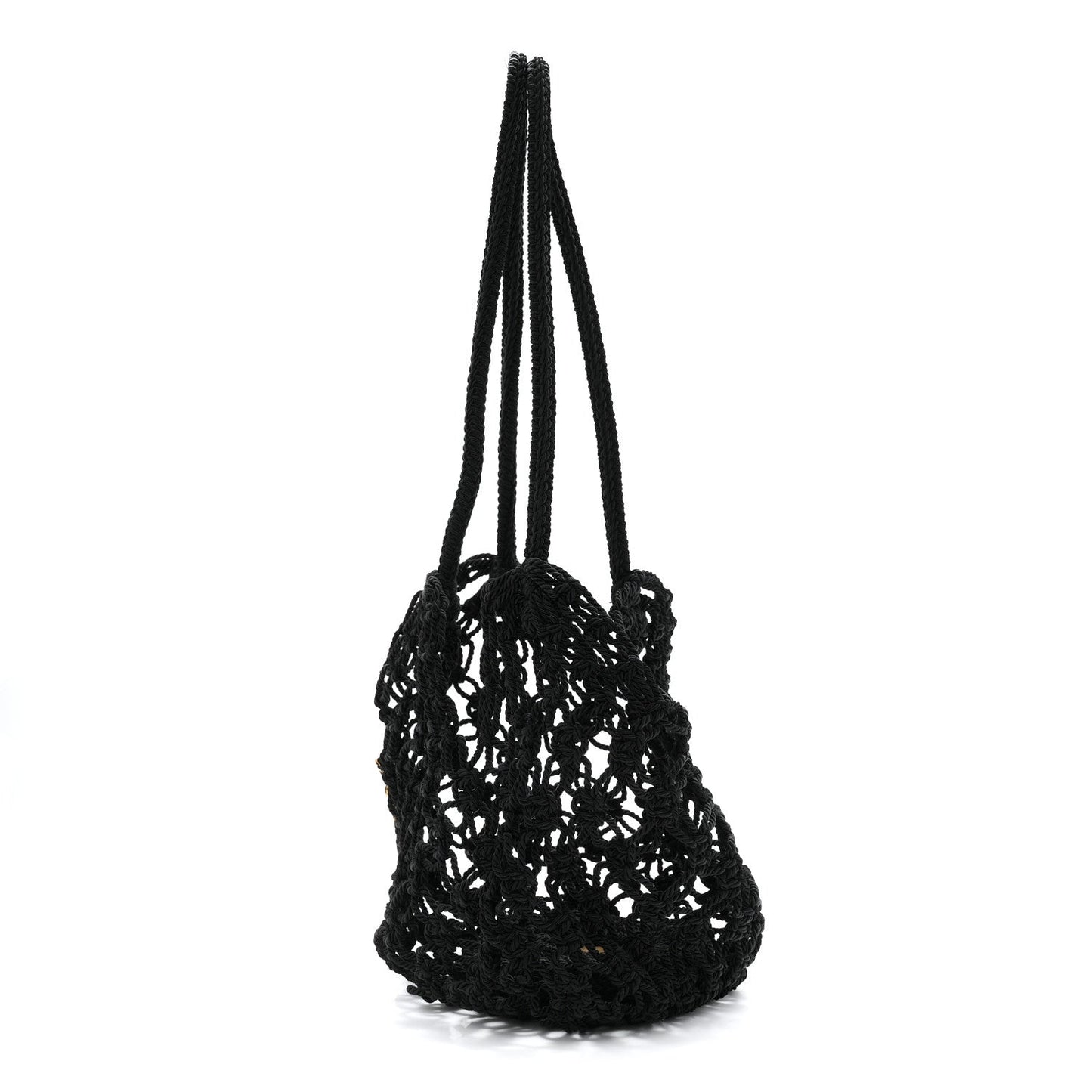Crochet Small Shopping Bag Black