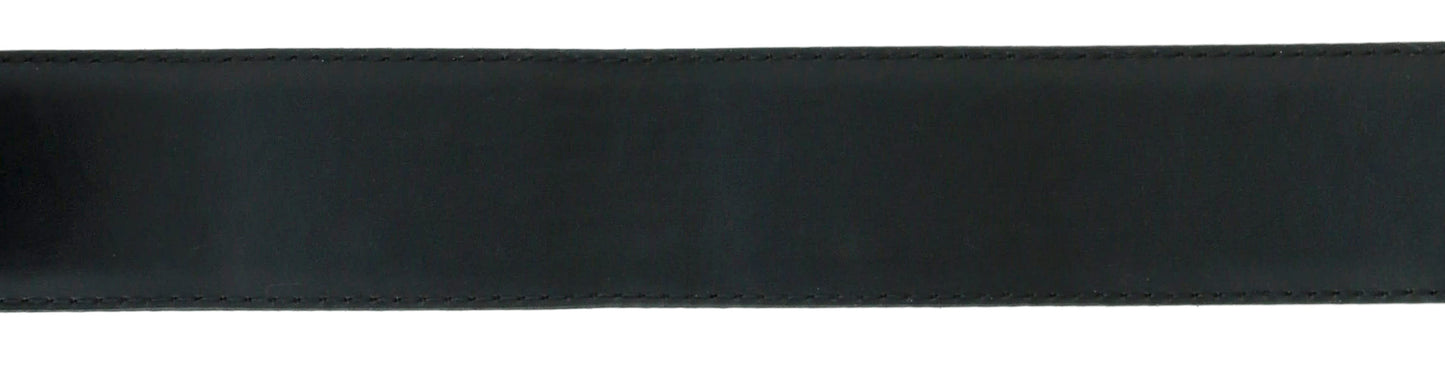 Pierre Cardin Shiny Black  Embossed Classic Buckle Adjustable Belt Adjustable Mens Belt-