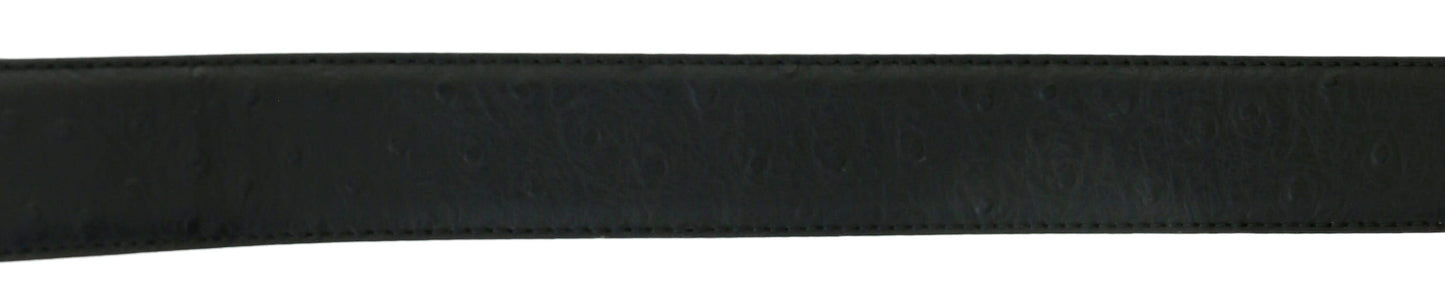 Pierre Cardin Black Embossed Classic D-Ring  Adjustable Buckle Belt Adjustable Mens Belt-