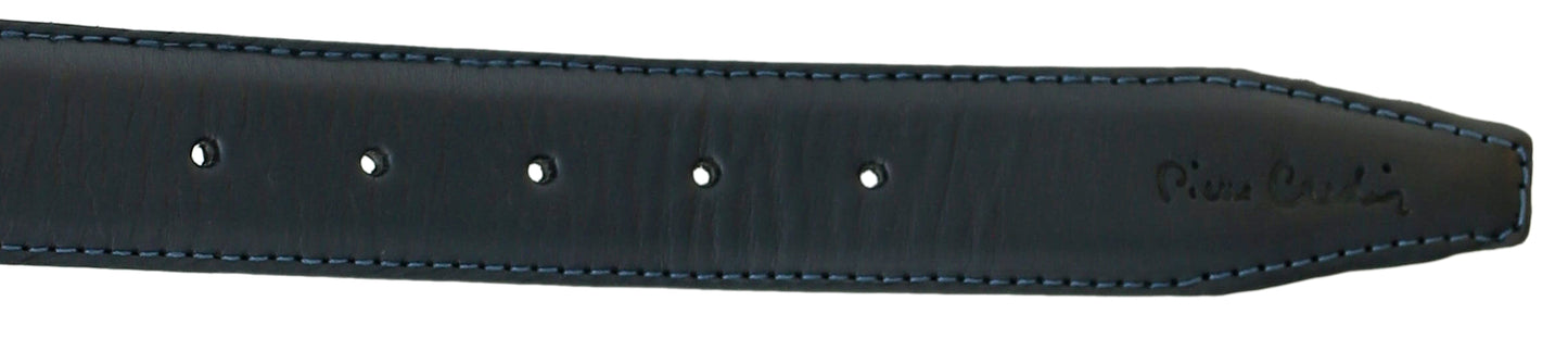 Pierre Cardin Navy Blue Smooth Classic D-Ring Adjustable Belt Adjustable Mens Belt-