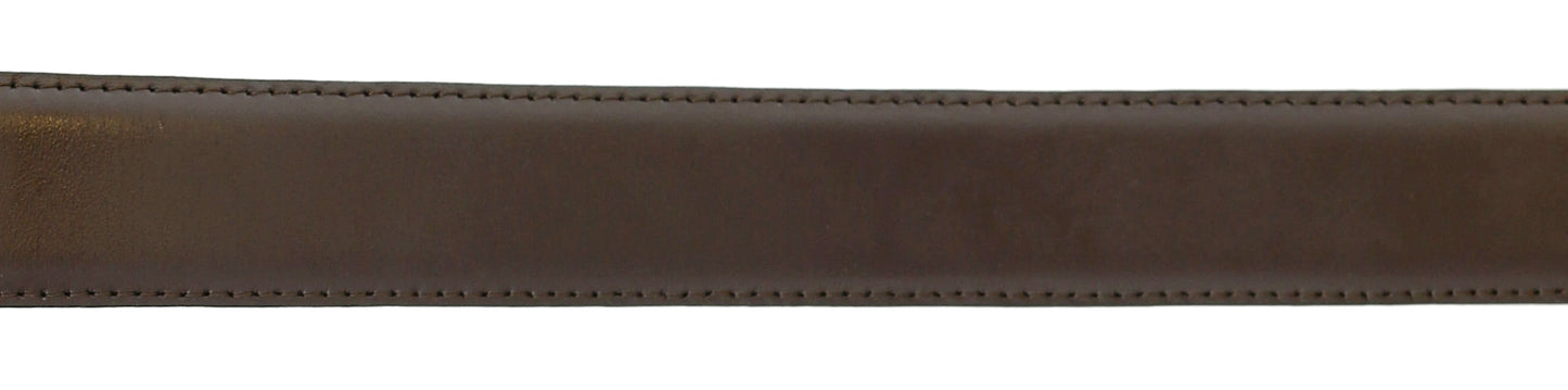 Pierre Cardin Dark Brown Classic Silver D-Ring Adjustable Belt Adjustable Mens Belt-