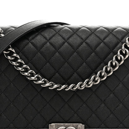 Caviar Quilted New Medium Boy Flap Black
