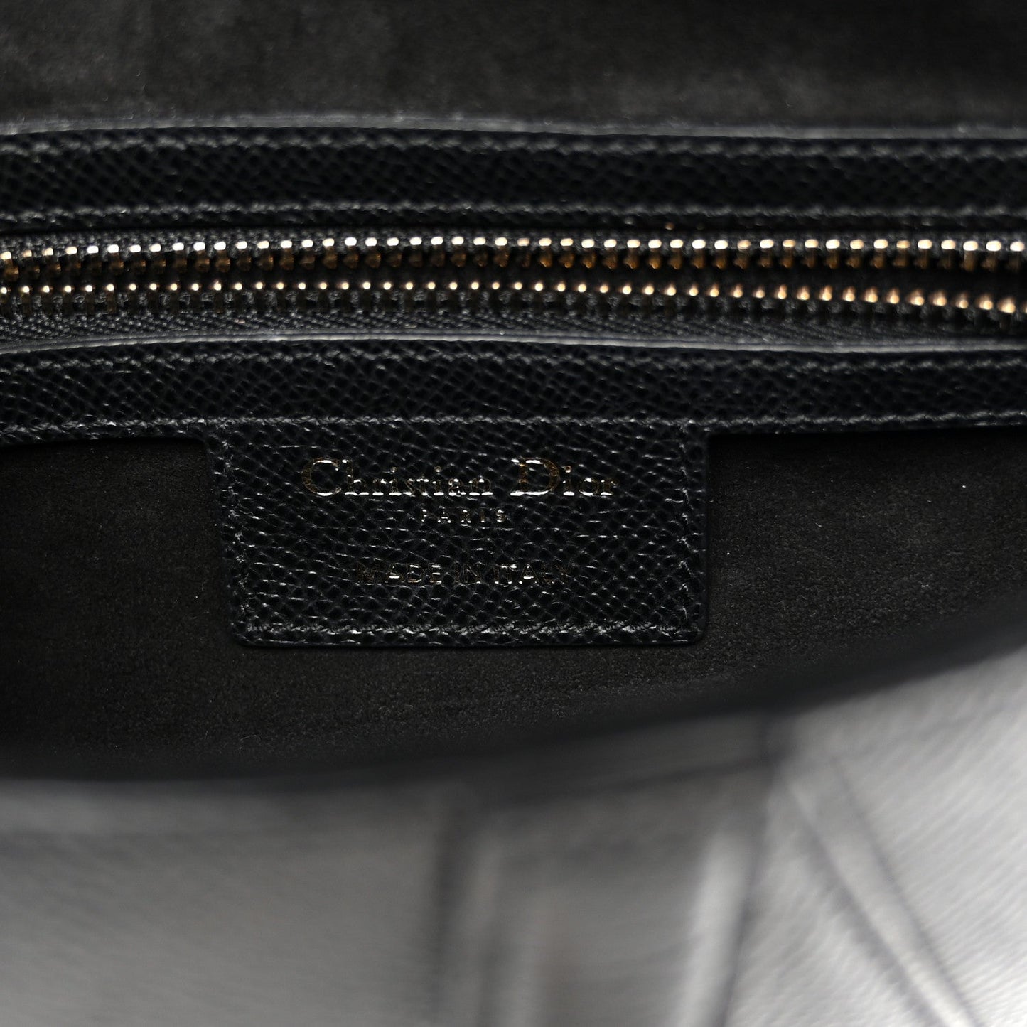 Grained Calfskin Saddle Bag Black