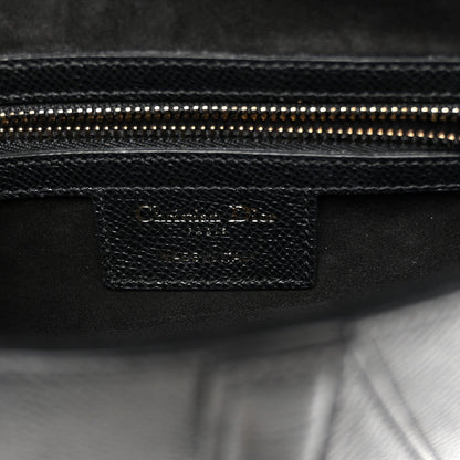 Grained Calfskin Saddle Bag Black
