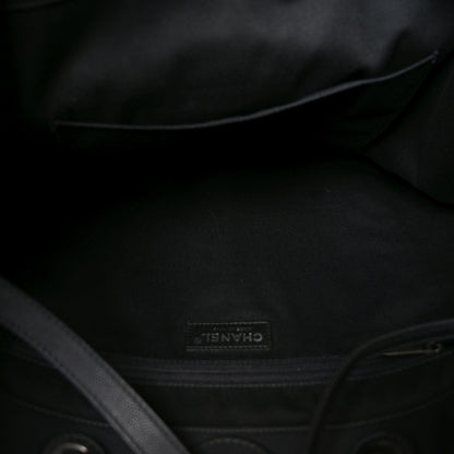 Calfskin Large Coco Eyelets Shopping Tote Black