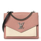 Soft Calfskin My Lockme Chain Bag BB Rose Boudoir Creme