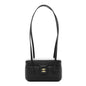 Shiny Caviar Preppy Coco Long Vanity With Strap Black