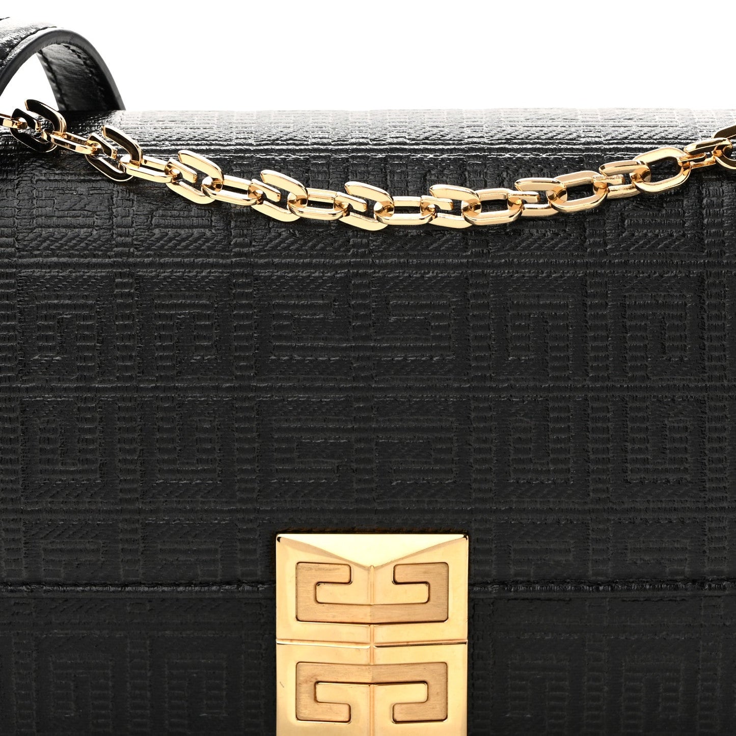 4G Coated Canvas Small Chain Shoulder Bag Black