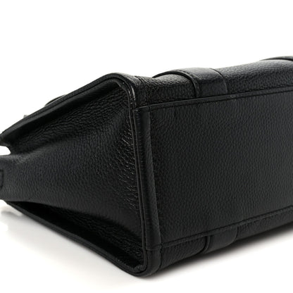 Grained Calfskin Small The Tote Bag Black