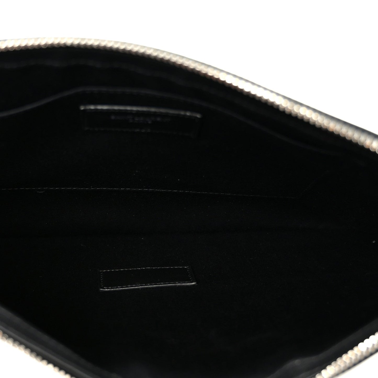Linen Canvas Rive Gauche Zipped Pouch Black
