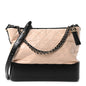 Aged Calfskin Quilted Large Gabrielle Hobo Beige Black