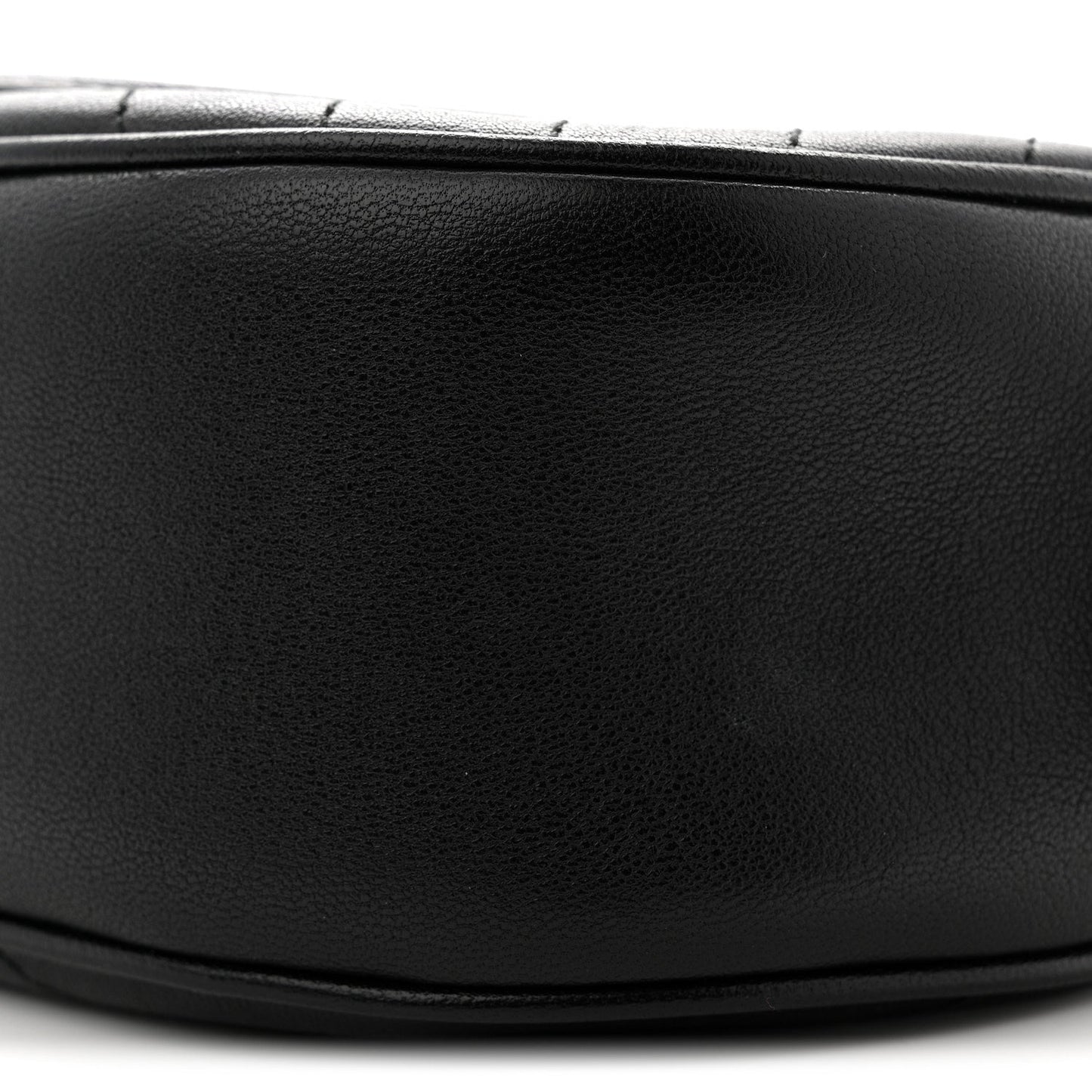 Sakai Be Green Calfskin Diagonal Stitched Mini Blondie Shoulder Bag Black