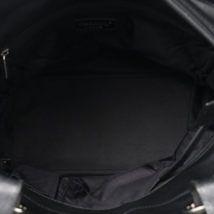 Coated Canvas Quilted Large Paris Biarritz Tote Black