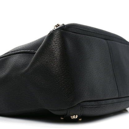 Calfskin Small Abbey Tote Black